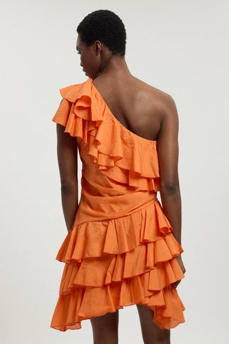 Robe Midi Drapée À Volants Spectaculaires | Taille 18 - KarenMillen - Modalova