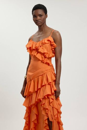 Robe Maxi À Volants Dramatiques | Taille 18 - KarenMillen - Modalova