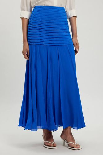 Jupe Longue En Georgette De Viscose Tissée À Ourlet Tombant | Taille 18 - KarenMillen - Modalova