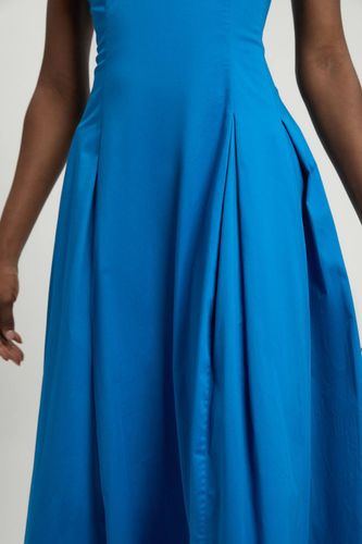 Robe Longue En Satin De Coton À Encolure En V | Taille 18 - KarenMillen - Modalova