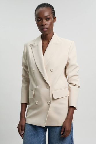 Blazer Ajusté À Double Boutonnage Avec Manches Froncées | Taille 18 - KarenMillen - Modalova