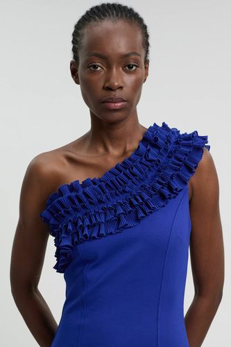 Robe Midi Asymétrique À Volants Dramatiques | Taille Medium - KarenMillen - Modalova