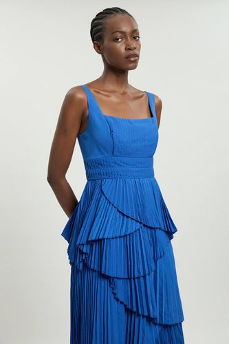 Robe Longue Plissée À Bretelles | Taille 16 - KarenMillen - Modalova