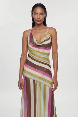 Robe De Plage Fluide En Viscose Georgette À Imprimé Floral Photographique | Taille Medium - KarenMillen - Modalova