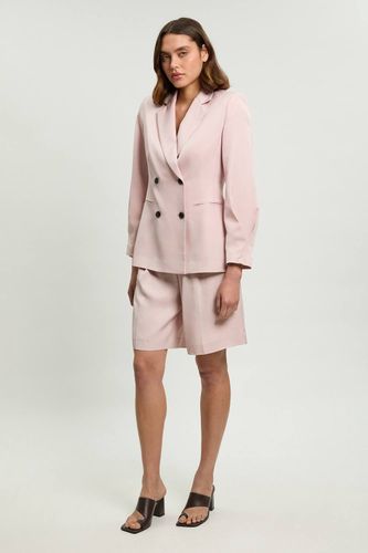 Short Court Tailleur En Mélange De Lin Poli | Taille 14 - KarenMillen - Modalova