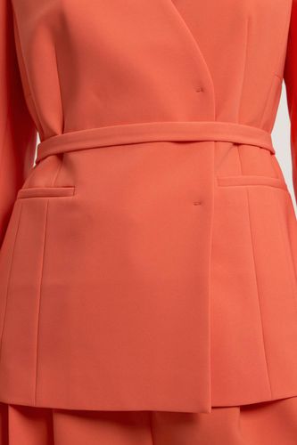 Blazer Ajusté Sans Col En Viscose Stretch Compacte | Taille 18 - KarenMillen - Modalova