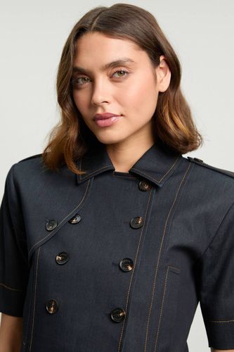Veste Trench En Denim Ajustée | Taille 18 - KarenMillen - Modalova