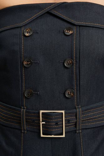 Combinaison-pantalon Bandeau En Denim Façon Trench Ajusté | Taille 16 - KarenMillen - Modalova