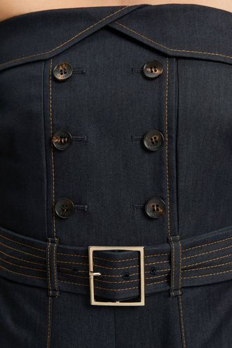 Combinaison-pantalon Bustier En Denim Façon Trench Ajustée Petite | Taille 16 - KarenMillen - Modalova