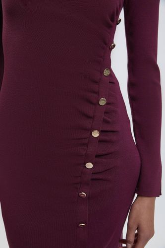 Robe Moulante En Viscose Tricotée À Fermeture Asymétrique | Taille Medium - KarenMillen - Modalova