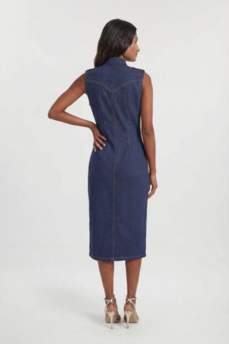 Robe Midi Militaire En Denim | Taille 18 - KarenMillen - Modalova