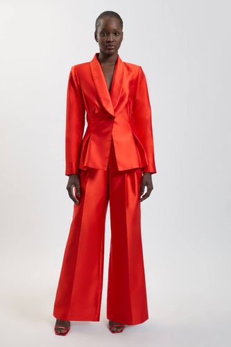 Blazer Croisé En Sergé Satiné À Simple Boutonnage | Taille 18 - KarenMillen - Modalova