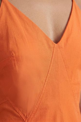 Robe Midi Évasée À Bretelles Avec Détails De Coutures | Taille 38 - Warehouse - Modalova