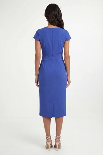 Robe Midi En Crêpe Scuba Avec Taille Portefeuille | Taille 48 - Wallis - Modalova