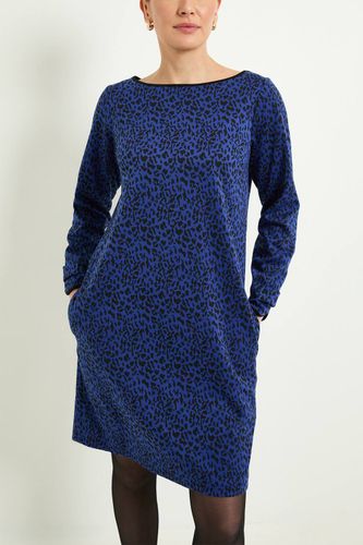 Robe Droite À Fermeture Éclair En Ponte Jacquard Léopard | Taille 48 - Wallis - Modalova