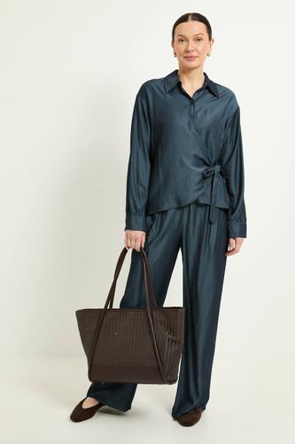 Ensemble Coordonné Pantalon Large Aspect Denim | Taille 48 - Wallis - Modalova