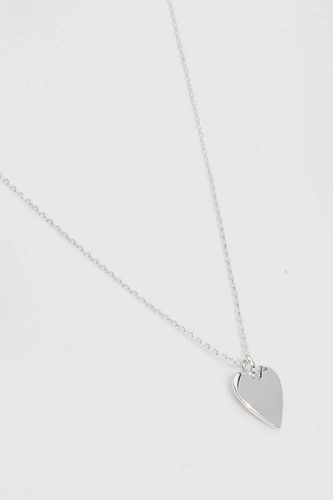 Femme Collier cœur argenté - boohoo - Modalova