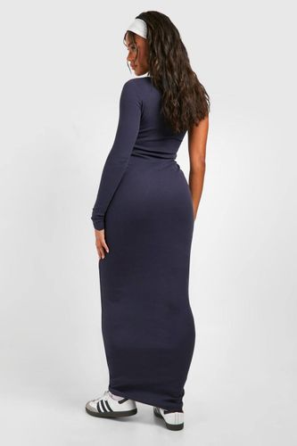Premium Contrast Rib One Shoulder Maxi Dress | Taille 42 - boohoo - Modalova