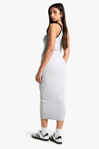 Robe midaxi à une épaule avec garniture contrastante | Taille 42 - boohoo - Modalova