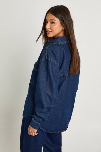 Chemise en denim oversize | Taille 44 - boohoo - Modalova