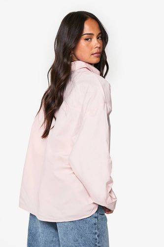 Chemise oversize en popeline de coton | Taille 42 - boohoo - Modalova