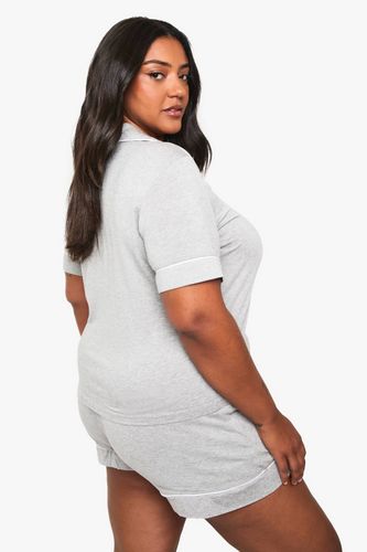 Chemise à manches courtes en modal ultra-doux & ensemble de pyjama court | Taille 48 - boohoo - Modalova