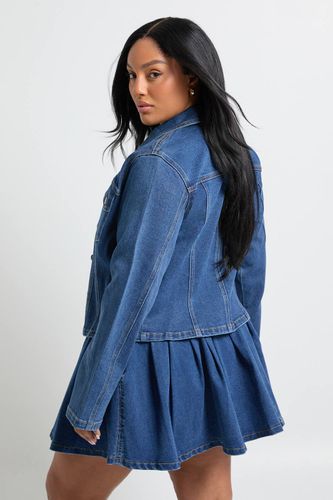 Jupe en denim plissée Plus | Taille 46 - boohoo - Modalova