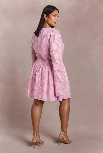 Robe Patineuse Grande Taille Jacquard à Détail Corset | Taille 48 - boohoo - Modalova