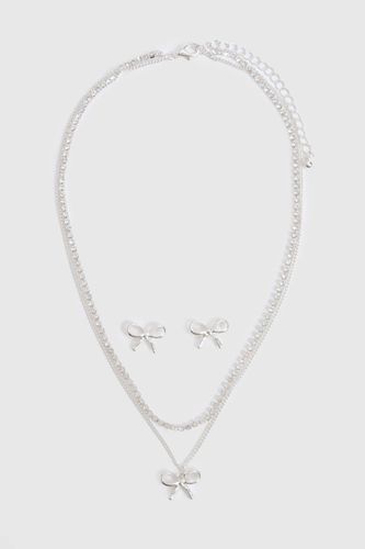 Ensemble de bijoux orné de détails de nœud - boohoo - Modalova