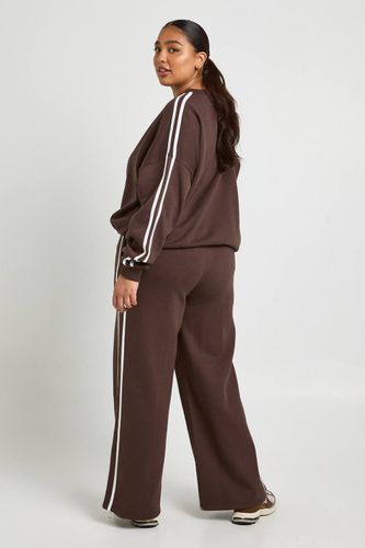 Sweat-shirt surdimensionné à rayure latérale | Taille 48 - boohoo - Modalova