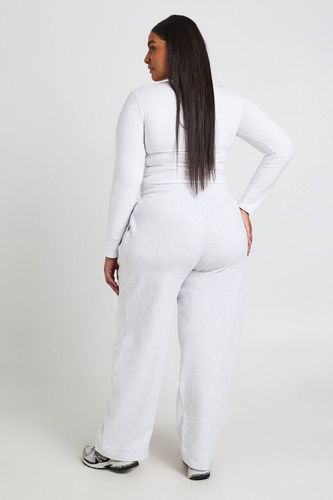 Jogging Ballon Plissé en Maille Côtelée Grande Taille | Taille 48 - boohoo - Modalova