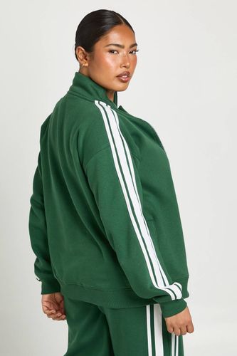 Veste Zippée Grande Taille À Col Montant Avec Bandes Latérales | Taille 48 - boohoo - Modalova
