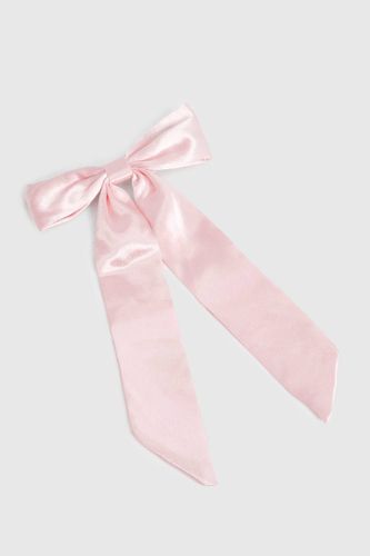 Barrette nœud en satin - boohoo - Modalova