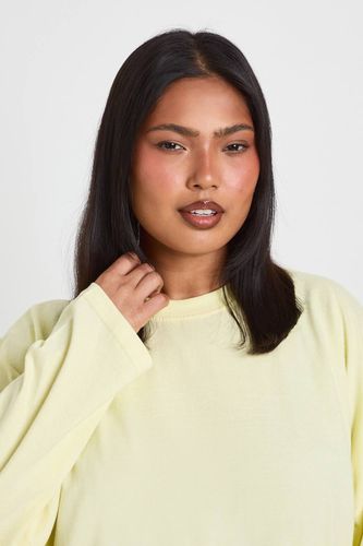 T-shirt Basique Oversize À Manches Longues Grande Taille | Taille 48 - boohoo - Modalova