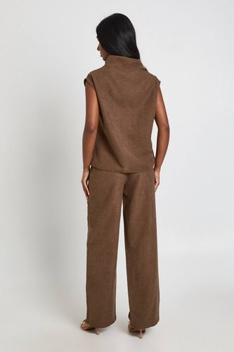 Ensemble Coordonné Jambes Larges Drapé Col Bénitier Effet Pêche | Taille 44 - boohoo - Modalova
