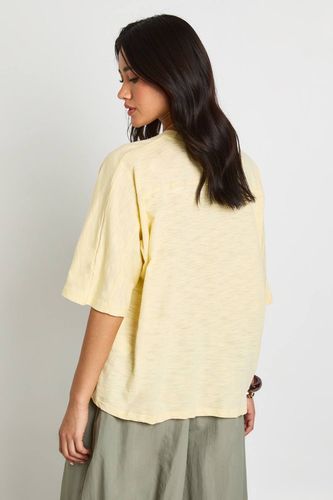 T-shirt Oversize Semi-transparent En Jersey Slub À Ourlet Arrondi | Taille 42 - boohoo - Modalova