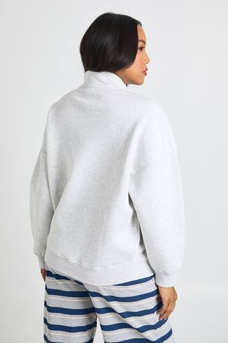 Sweat De Maternité Oversize À Demi-zip | Taille 44 - boohoo - Modalova