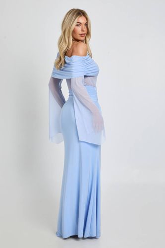 Robe Maxi Moulante À Manche Unique Avec Détail En Mesh Plissé | Taille 44 - boohoo - Modalova