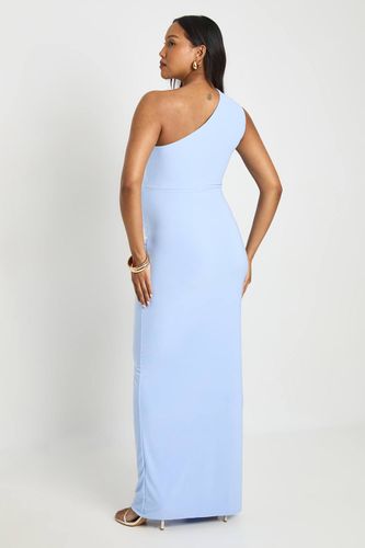 Robe Maxi De Maternité À Une Épaule En Double Slinky Avec Détails Froncés | Taille 46 - boohoo - Modalova