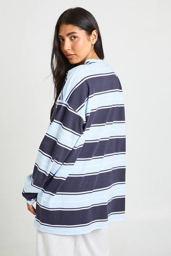 Haut Oversize À Manches Longues Et Rayures Larges | Taille 46 - boohoo - Modalova