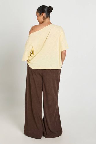T-shirt Grande Taille Transparent Slub Épaules Dénudées Coupe Oversize | Taille 50 - boohoo - Modalova