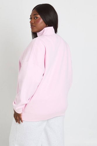 Sweat-shirt Grande Taille Col Montant Demi-zippé Coupe Oversize | Taille 48 - boohoo - Modalova