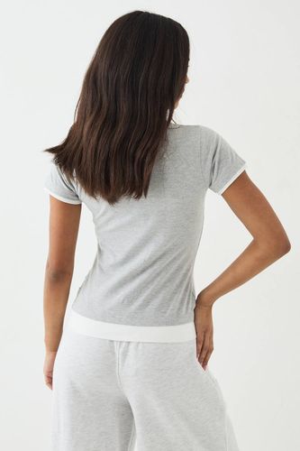 Haut à Manches Courtes Contrasté | Taille 2XL - DSGN Studio - Modalova