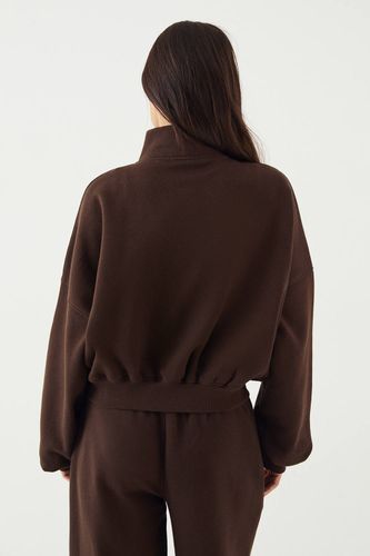 Sweatshirt Bomber avec Appliqué Cordon et Fermeture Éclair | Taille 2XL - DSGN Studio - Modalova
