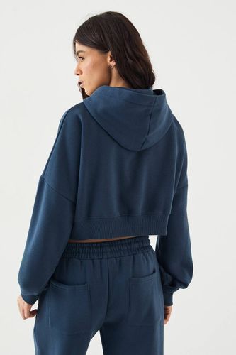 Sweat à Casynthétiqueche Zippé Court et Ample | Taille 50 - DSGN Studio - Modalova