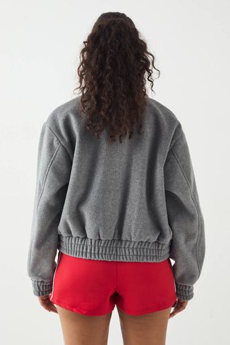 Veste à Col Brodée avec Fermeture Éclair | Taille 2XL - DSGN Studio - Modalova