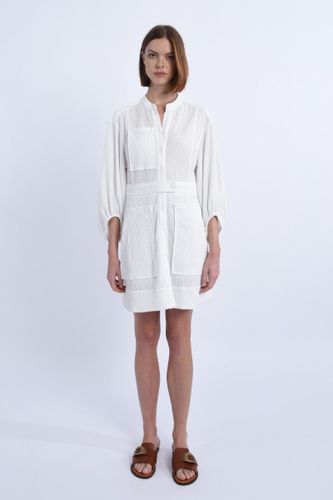 Robe blanche à manches bouffantes - MOLLY BRACKEN - Modalova