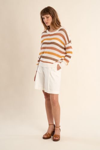 Pull en maille ajourée, rayé - MOLLY BRACKEN - Modalova