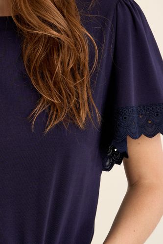 T-shirt en coton oversize, manches volantées - MOLLY BRACKEN - Modalova