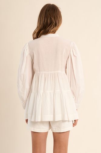 Longue chemise en coton, broderies anglaises - Molly Bracken - Modalova